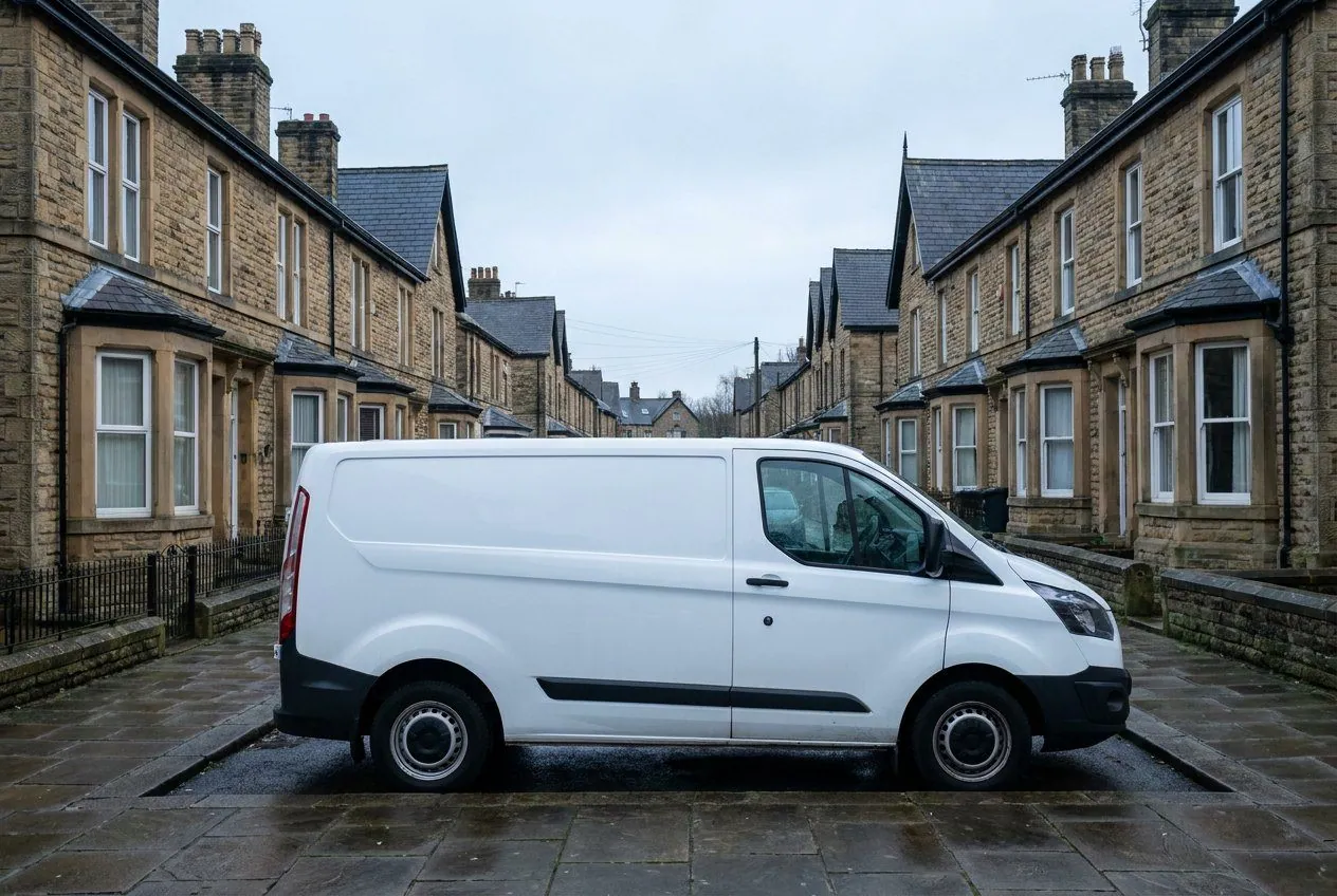 Copperbeck plumbers van parked on a residential street