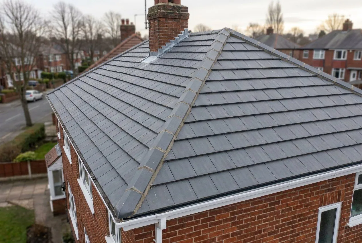 New tiled roof on a semi detached house