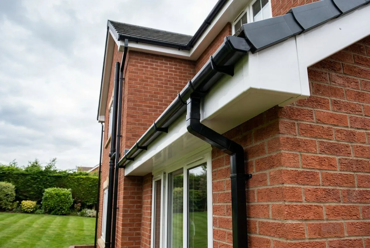 New fascias and guttering on a house